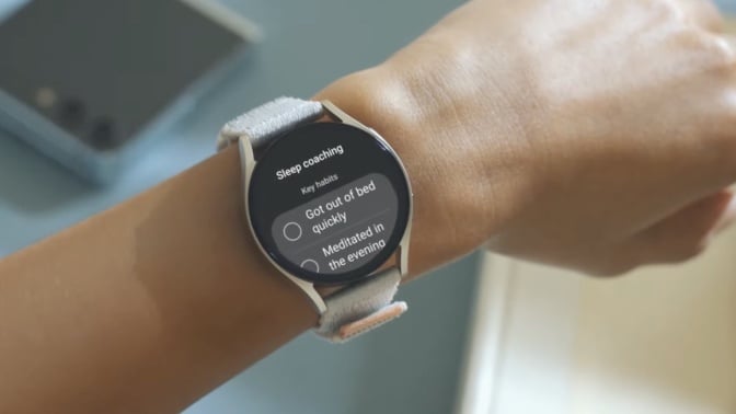 Person wearing Samsung Galaxy Watch 6