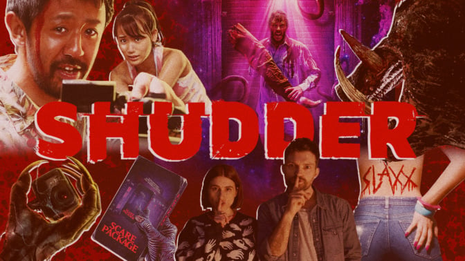 A roundup of monsters and characters from different Shudder horror films.