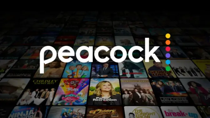 Peacock logo and shows