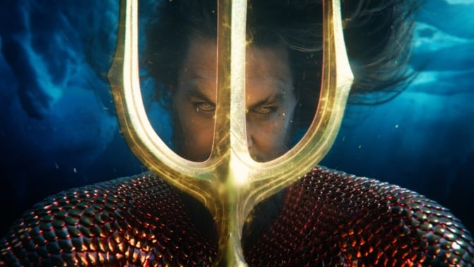 Jason Momoa as Aquaman in "Aquaman and the Lost Kingdom."