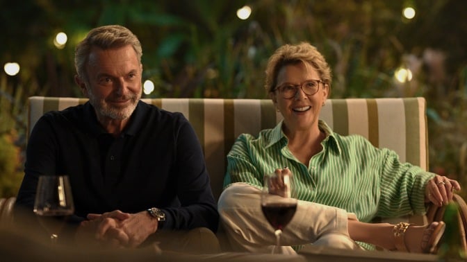 Sam Neill and Annette Bening star in "Apples Never Fall."