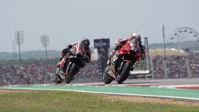 Pedro Acosta of Spain leads Maverick Vinales