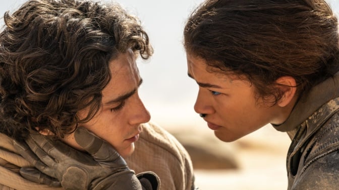 Zendaya and Timothee Chalamet in 'Dune' part one