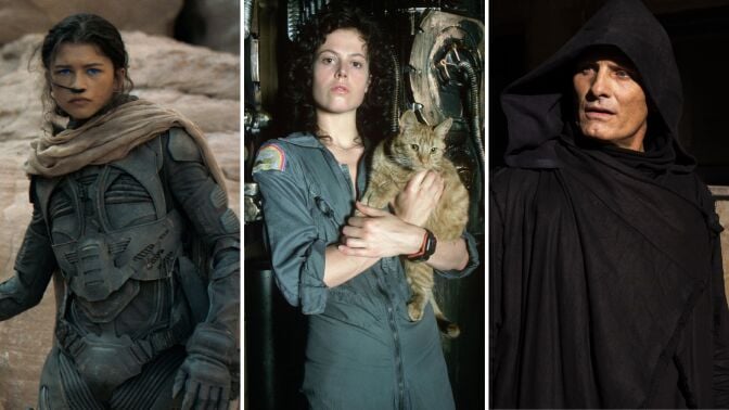 Zendaya in "Dune," Sigourney Weaver in "Alien," and Viggo Mortensen in "Crimes of the Future."