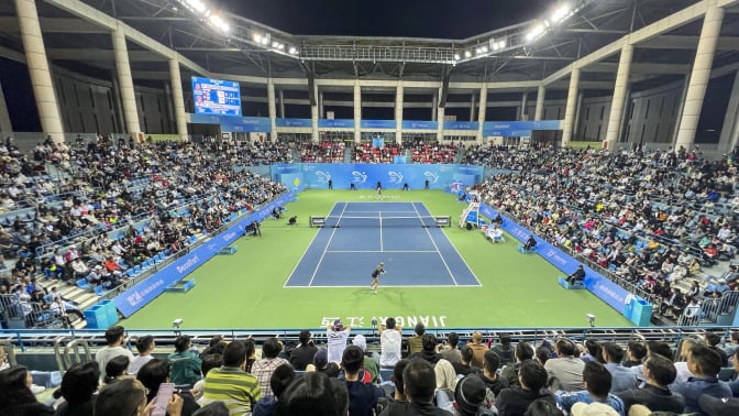 The women's singles final of the 2023 Jiangxi Open tennis tournament