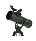 The Celestron ExploraScope 114AZ Telescope shown in a darkish green color