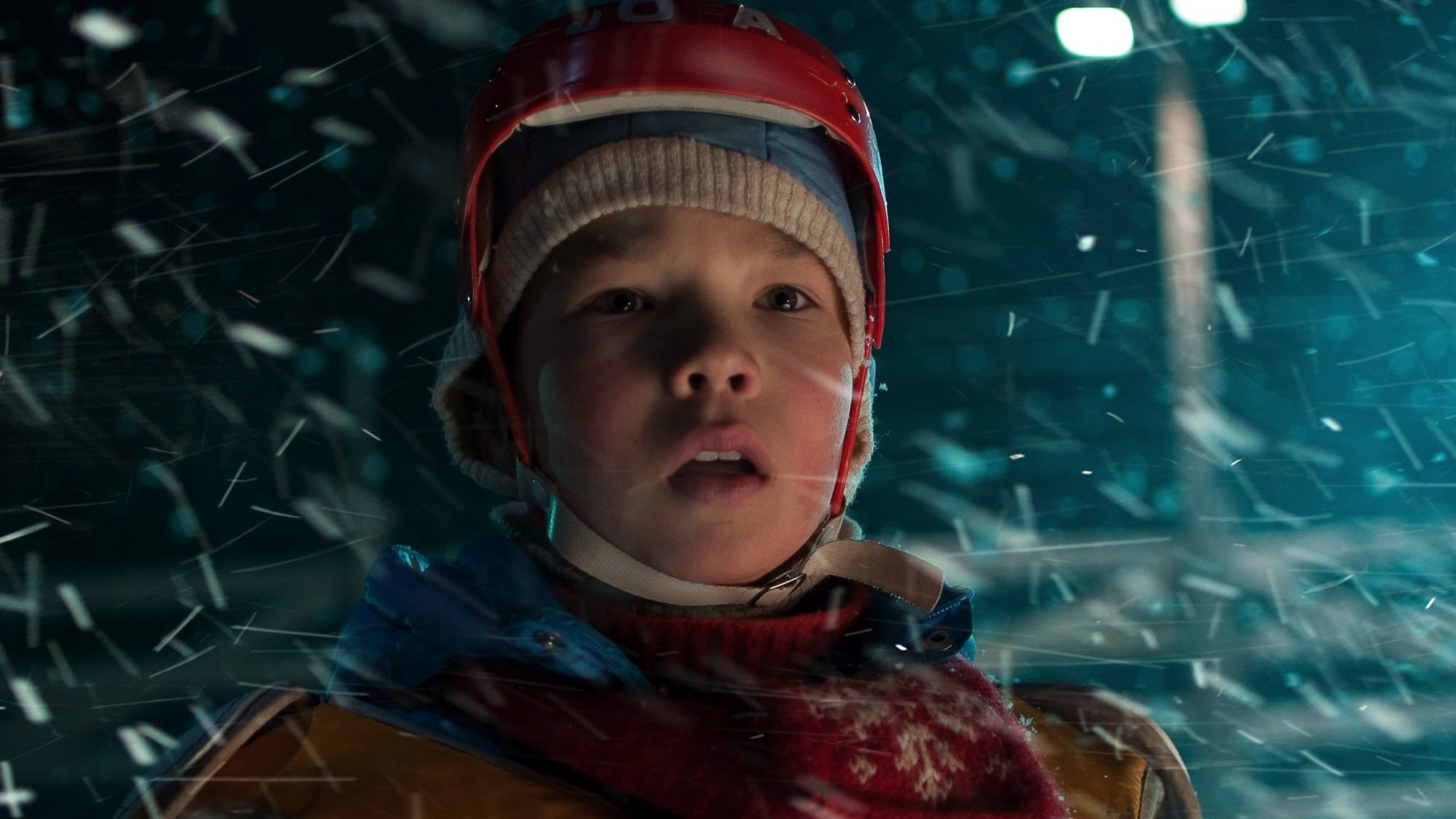 A boy stands in the snow in "Rare Exports: A Christmas Tale."