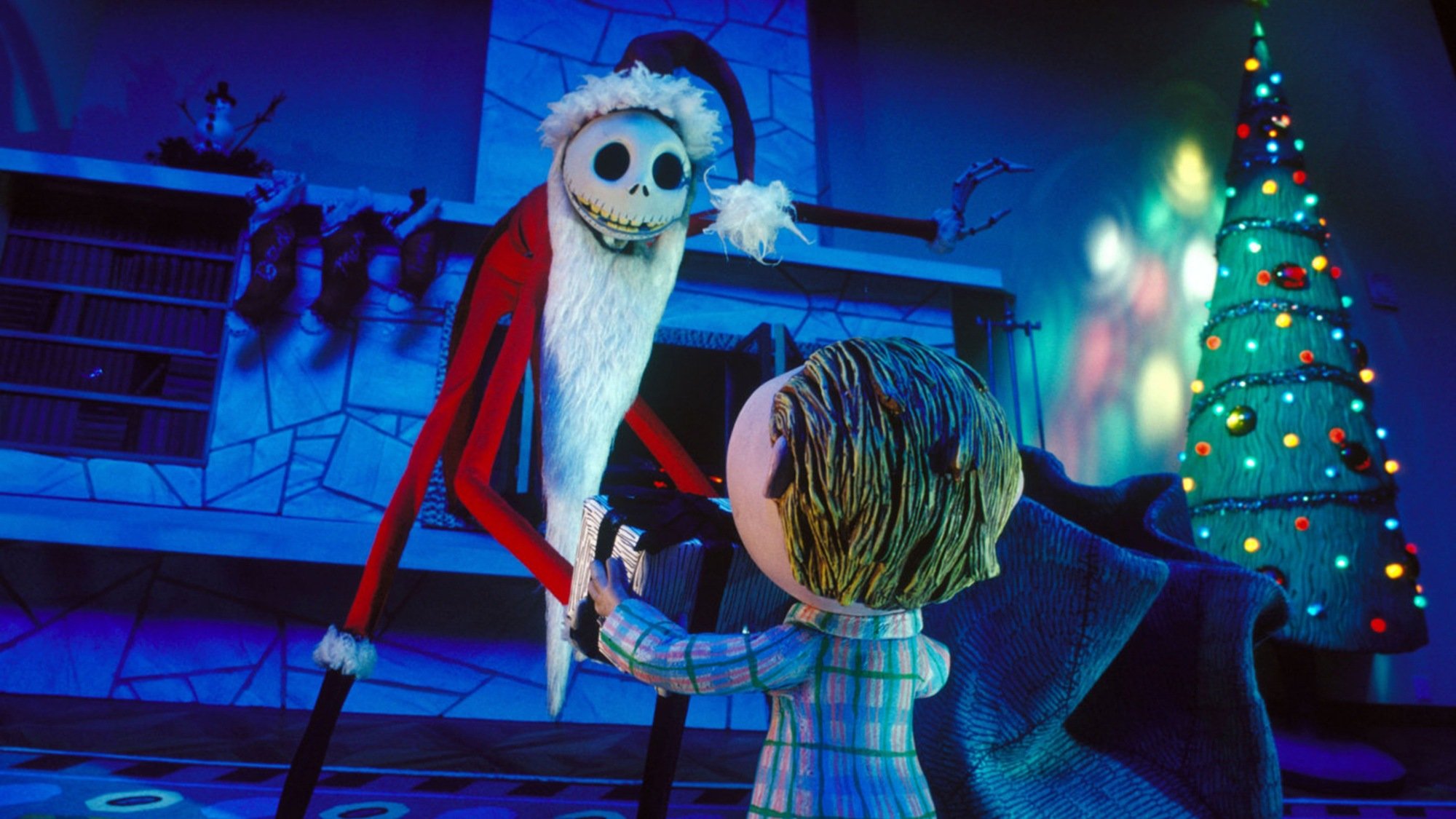 Jack Skellington dresses as Santa in "The Nightmare Before Christmas"