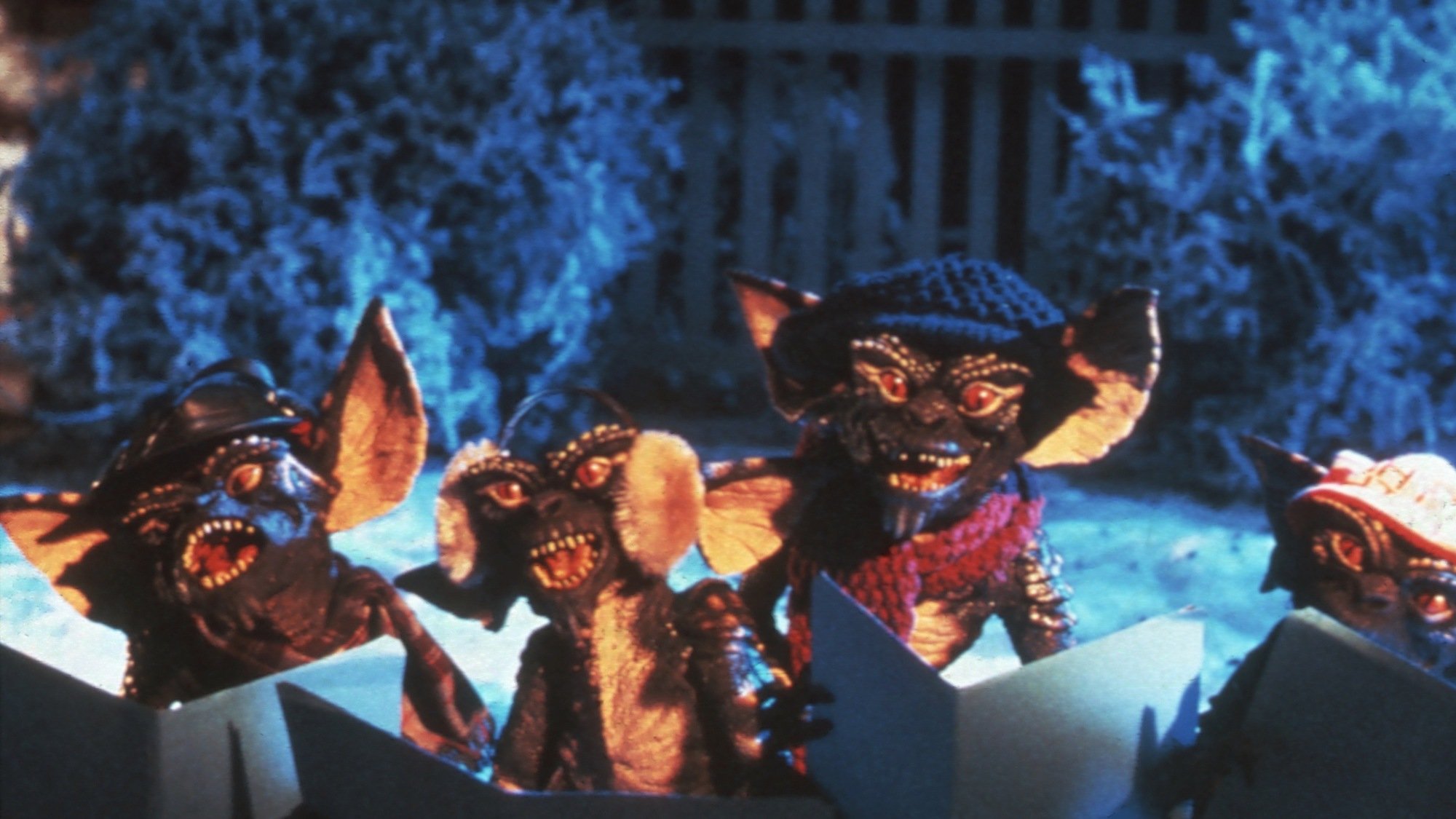 Gremlins singing carols. 